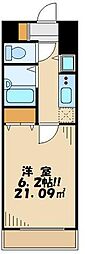 東京蒲田スクエアタワー 1Kの間取図画像