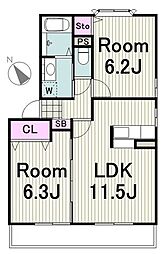 間取図画像 2LDK