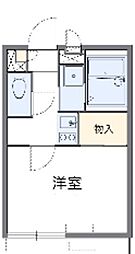 東急田園都市線 長津田駅 徒歩6分の賃貸アパート 2階1Kの間取り