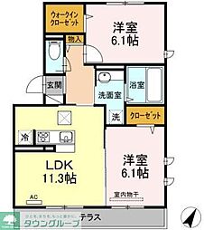 間取図画像 2LDK