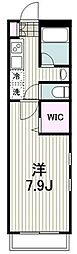 エルコート 1Kの間取図画像