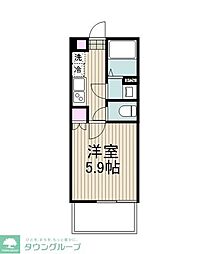横浜市緑区青砥町アパート 1Kの間取図画像