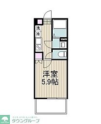 横浜市緑区青砥町アパート 1Kの間取図画像