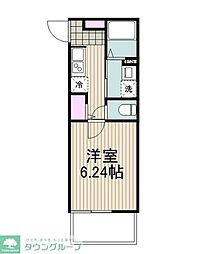 横浜市緑区青砥町アパート 1Kの間取図画像