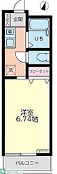 タプラすみよし台A 1Kの間取図画像