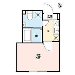 アザーレ・クオン宮崎台 1Kの間取図画像