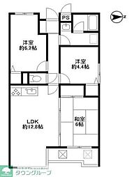 コンフォール野川 3LDKの間取図画像