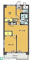 グリーンプラザ市ヶ尾 2LDKの間取図画像