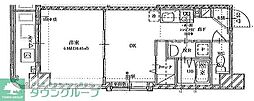 LeavellGrande横浜中川 1DKの間取図画像