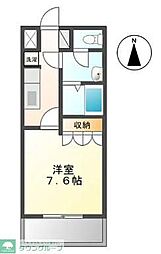 ヴィサイドグリーン 1Kの間取図画像