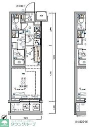 ARCOBALENO KIKUNA 1Kの間取図画像