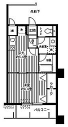 ラフィーネ港北 1DKの間取図画像