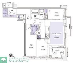 KDXレジデンス横濱紅葉坂 3LDKの間取図画像