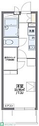 レオパレスドミール3 1Kの間取図画像