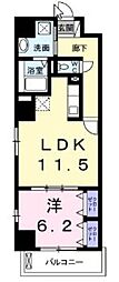 グランスイート新横浜1 1LDKの間取図画像