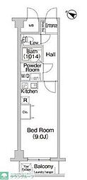 COMFORIAたまプラーザ ワンルームの間取図画像