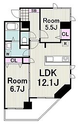 ケイアイビルセンター南 2LDKの間取図画像