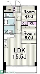 COMFORIAたまプラーザ 2LDKの間取図画像