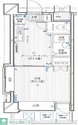リバー・デイズ綱島 1DKの間取図画像