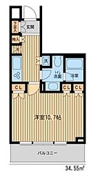HF新横浜レジデンス 1Kの間取図画像