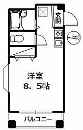 アヴェニール・ヴァン ワンルームの間取図画像