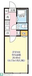 N-harbor Lagoon小机町 1Kの間取図画像