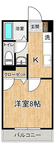 イーストサイドミネ3 108｜茨城県つくば市天久保3丁目(賃貸マンション1K・1階・24.85㎡)の写真 その2