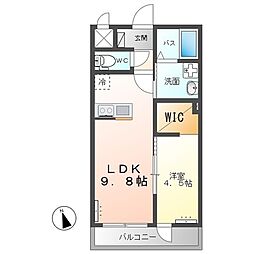 サンライズアイズ 1LDKの間取図画像