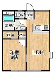 ライムライト 1LDKの間取図画像