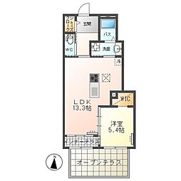 マルベリーアイズ 1LDKの間取図画像