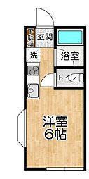 エミーヒルズ5 ワンルームの間取図画像