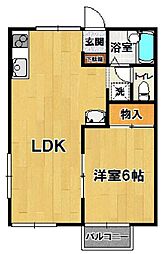 ソレイユ 1LDKの間取図画像
