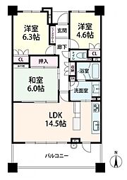 野田パーク・ホームズ 3LDKの間取図画像