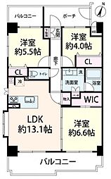 ベル・アーバニティ野田 3LDKの間取図画像