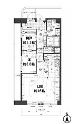 天満橋北スカイハイツ 1SLDKの間取図画像