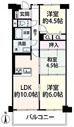 ネオコーポ門真東2番街 3LDKの間取図画像