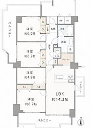 セントポリア北大阪VISON2番館 4LDKの間取図画像