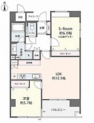 エステムコート心斎橋アルテール 1SLDKの間取図画像