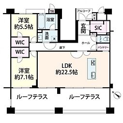 アーバンライフフォルムズ江戸堀 2LDKの間取図画像