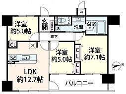 ネバーランド北梅田 3LDKの間取図画像