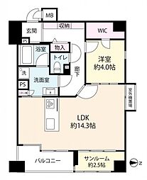 パラツィーナセシリア天満 1LDKの間取図画像