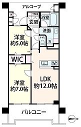 ユニハイム梅田ノルテ 2LDKの間取図画像