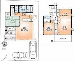 北区上津台五丁目 4LDKの間取り