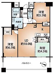 ファミール逆瀬川ザ・ガーデン 3LDKの間取図画像