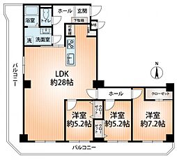 舞子五色塚ハイツ 3LDKの間取図画像