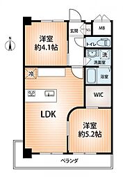 グランドプラザ御崎公園 2LDKの間取図画像