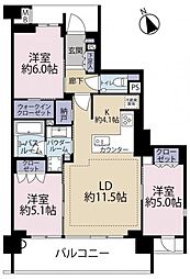 シティテラス中野 3SLDKの間取図画像