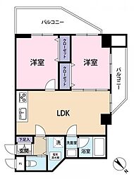 ディアプラザ根津 2LDKの間取図画像