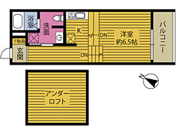 REGINA挾間 ワンルームの間取図画像