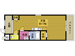 REGINA賀来 ワンルームの間取図画像